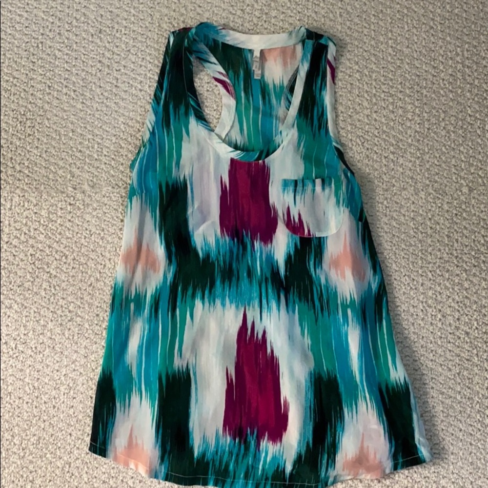 Joie silk racer back pocket tank size small